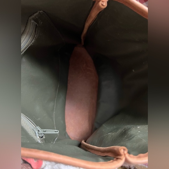 Karlén Swiss Vintage Army Wool Blanket Large Bag Purse Tote Leather Straps - Picture 11 of 14